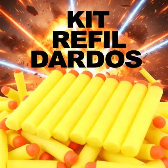 Kit 10/20/30/50 Refil de Dardos Espuma Munição Nerf Lançador Balas Infantil Brinquedo
