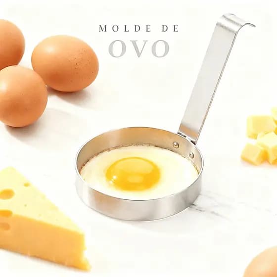 Molde Para OVO Aço 9cm com Alça Flandres Redondo Modelador Aro