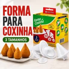 Forma Para Coxinha Plástico 3 Peças Modeladora Molde Reutilizável