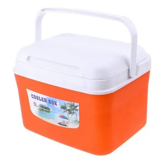 Caixa Térmica Laranja 5 Litros Camping Cooler