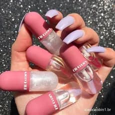 Lip Gloss Cápsulas Óleo de Ameixa Brilho Batom Feminino Balm Maquiagem Tint Cosméticos TOGV