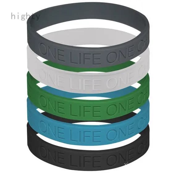 HY1 1PC Moda One Life Chance Pulseira De Silicone Impresso Esportiva Borracha