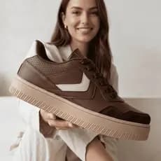 Tênis Feminino Casual Leve Confortável Street Sola Reta Premium E2100