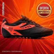 Chuteira em Couro 100% Legitimo Society - Resistente Costurada - Original Fly Grip R416-07B