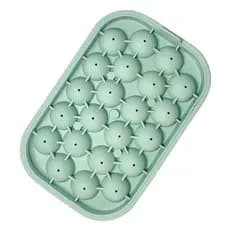 Forma de Gelo de Silicone Elástico 22 Bolas de Gelo com Tampa, Forma de Gelo Livre de BPA para Congelar Cubos de Gelo Ca