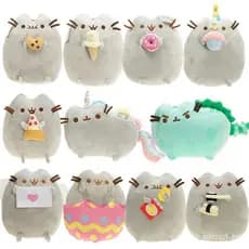 12 Estilos 15 Centímetros Kawaii Pusheen Gato Dos Desenhos Animados Brinquedo De Pelúcia Donut Biscoito Sorvete Arco-Ír