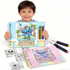 Livro de Colorir Stitch Infantil A5 Capa Dura 50 Desenhos