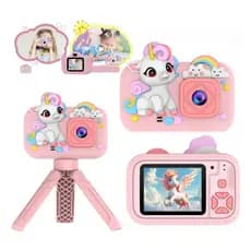 Camera Infantil Digital 48MP 1080P Vídeo Jogos Tripé Foto Criança Presente