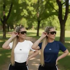 Kit 2 Camiseta Feminina Estampada Yoga 100% Algodão Camisa Treino Caminhada Promoção