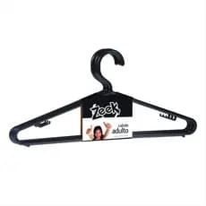 Kit 120 Cabide Adulto Preto 40cm Sustentável Organizador Guarda-Roupa Premium Sofisticado Calça