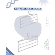 Cabide Calceiro Triplo Com Divisorias Plástico Para Calças  Versátil Lenços Cachecóis