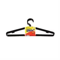 Cabide Calça Reforçado Grosso Kit 6un Loja Premium Largo Guarda Roupa Preto Ideal Econômico Okey