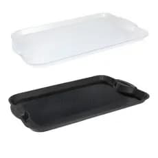 Bandeja Retangular Polipropileno 46x30 Cm Reforçada Lavável Café Manhã Alta Qualidade Rasa Reforçada