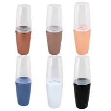 Porta Escova De Dentes Compacto Com tampa Resistente De Plástico Com Divisórias BPa Free