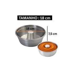 Forma Suiça para bolo pudim e torta TAMANHO 18