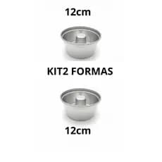 kit2 Formas Bolo 12 cm Mini Bolo Vulcão  Forminha Aluminio Confeitaria