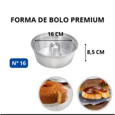 Forma de Bolo Alumínino N16 com Cone Central Alta Qualidade