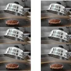 KIT de Abafador de Hamburguer em Aluminio Resistente,com Puxador em Plastico 2,4 ou 6 UNIDADE