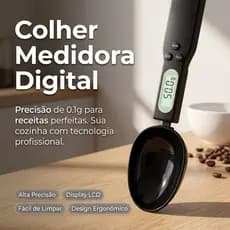 Kit 2 Colheres Digitais Medidoras 0,1g–500g Balança de Precisão Com Display LCD Iluminado Cozinha e Dieta