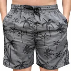 Short Tactel Masculina Estampa Escura Coqueiro | Perfeita para praia, piscina ou dia a dia