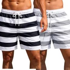 Bermuda masculina listrada - Compre 1 ou leve 2 com desconto | Ideal pra praia, academia e dia a dia
