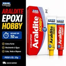 Adesivo Epóxi Cola Araldite HobbyTekbond 16g 10 min.