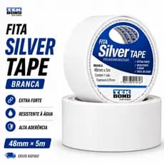 Fita Silver Tape Branca Tekbond Reforçada