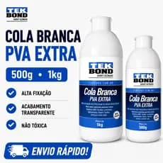 Cola Branca de 500g e 1kg Tekbond Escolar, Artensanato