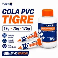 Cola Para Cano Tigre Adesivo Plástico PVC Incolor 17g, 70g e 175g