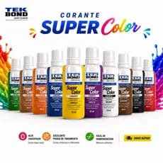 Corante Pigmento Super Color 50ML - SELECIONE A COR - Tekbond