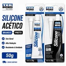 Silicone Alta Temperatura Preto ou Branco Tekbond 50g Vedação Motor