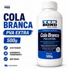 Cola Branca PVA Extra Forte 500g Original Artesanato Papel Madeira