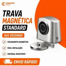 Trava Porta Magnético Standard Aço Escovado  Comfortdoor