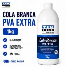 Cola Branca de 1kg Alta Adesão para Madeiras , Artensanato
