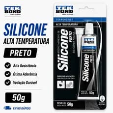 Silicone Alta Temperatura Preto Tekbond 50g Vedação Motor