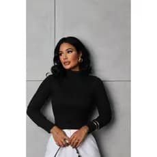 BLUSA CANELADA GOLA ALTA FEMININA – TAMANHO ÚNICO