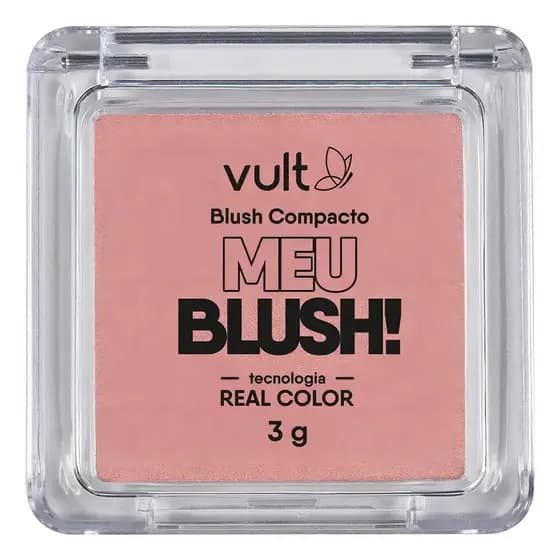 Vult Meu Blush! Blush Compacto Pó Rosa Perolado