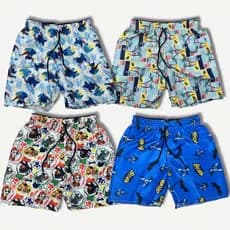 Kit 3 Bermuda Sortido Infantil Tecido Tactel Estampado Kids Colors,clickfacilstore1