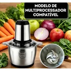 Lâmina picadora de alimentos 2L/3L Eixo rotativo 4 peças + 8 altura do eixo do parafuso 11/14cm Capacidade de confirmaçã