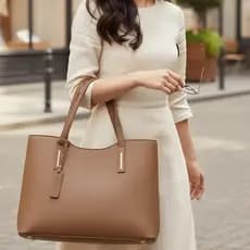 Bolsa Feminina de Ombro LaytonVivian L0036 Minimalista Estruturada Trabalho Dia a Dia Alças Longas