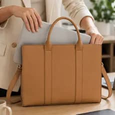 Bolsa Feminina Notebook Para trabalho Executiva espaçosa Couro PU Com Divisórias L0075