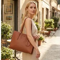 Bolsa Feminina LaytonVivian L9670 Ombro Grande Capacidade Couro PU Elegante Moderna