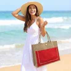 Bolsa Feminina Tote Palha LaytonVivian L10825-2 Grande Verão Praia Casual Colorida Moda