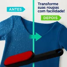 Escova Removedora de Pelos Dupla Face Portátil 25,5x5,7cm - Cores Sortidas