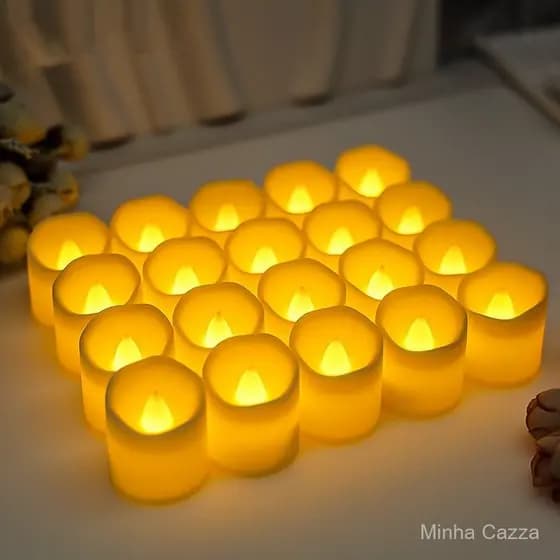 24/35/48 Pcs Velas LED, Luzes De DecoraçãO Sem Fogo, Perfeitas Para DecoraçãO De Dia Dos Namorados E AniversáRio