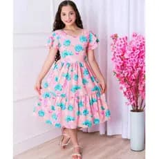 Vestido Juvenil  Menina Estampado 4 só 14 anos Estampado