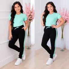 Conjunto infantil menina roupa infantil blusa e calça