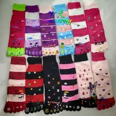 kit 2 pares Meias de Dedinhos Separados Adulto Feminina Coloridas 35 a 40 boa qualidade