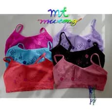 KIT COM1/3/9 SUTIÃ TOP SEM BOJO COM ALÇA DE REGULAGEM INFANTIL/JUVENIL///1084