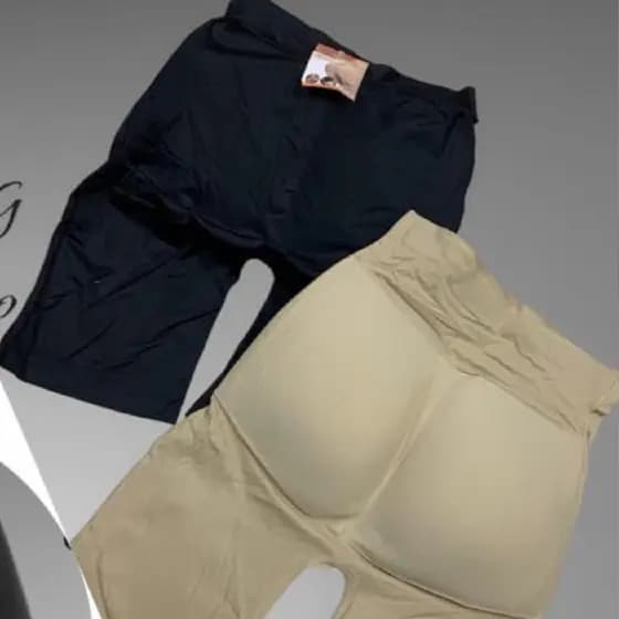 com 1 pc calcinha short com enchimento ..em espuma bunda bundex  Cintura Alta